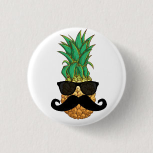 Pineapple mustache button