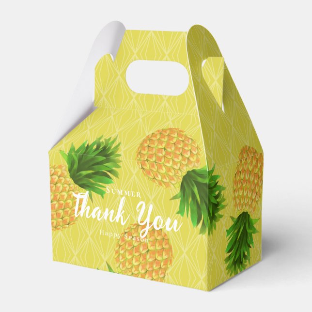 Pineapple Mustard Favor Box (Front Side)