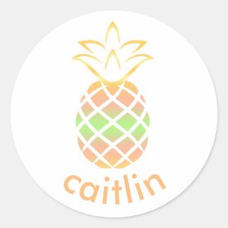 Pineapple Name Custom Stickers, stationary seals