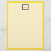 Pineapple, Navy Blue Greek Key #1 Framed Monogram (Front)