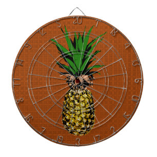 Pineapple Newsprint Dart Board