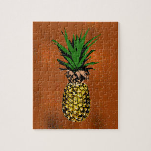 Pineapple Newsprint Jigsaw Puzzle