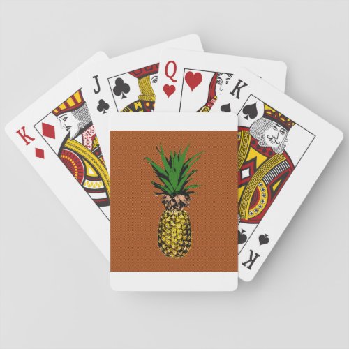 Pineapple Newsprint Playing Cards
