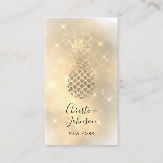 pineapple on gold dust business card (Front)