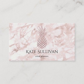 Pineapple On Pink Gradient Business Card by paesaggi at Zazzle