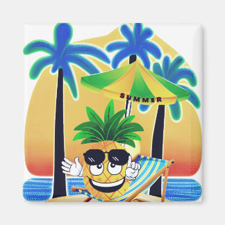 PINEAPPLE ON THE BEACH MAGNET