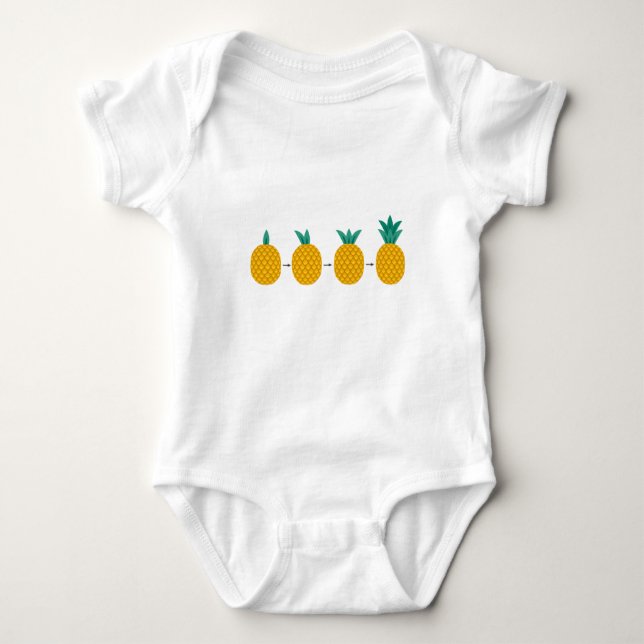 Pineapple One-Piece Baby Bodysuit (Front)