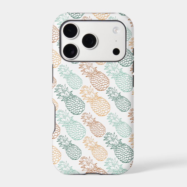 Pineapple Orange Green Colors Iphone Case (Back)