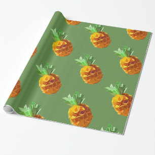 Pineapple Origami   Wrapping Paper