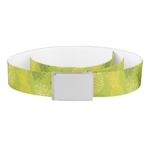 Pineapple Outline Pattern on Green Belt