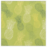 Pineapple Outline Pattern on Green Fabric