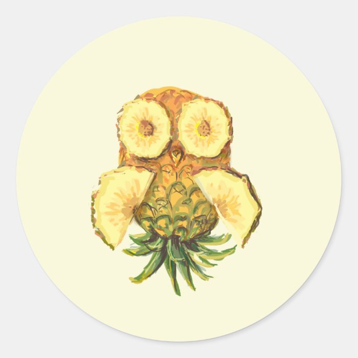 Pineapple owl sticker