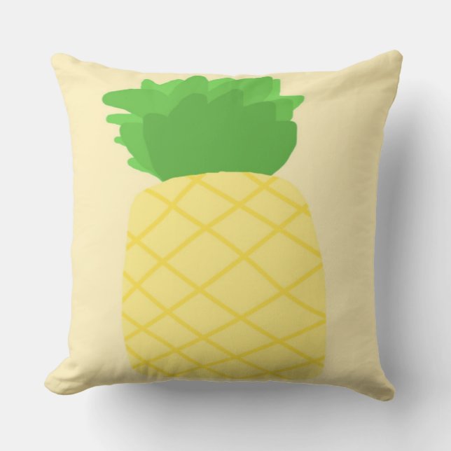 pineapple painting art throw pillow (Front)