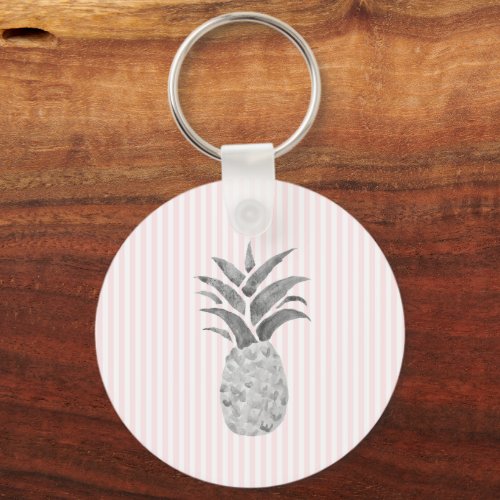 Pineapple Painting Luau Party Keychain