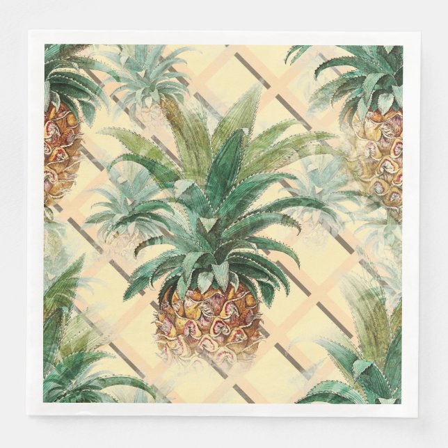 Pineapple Paper Dinner Napkins (Front)