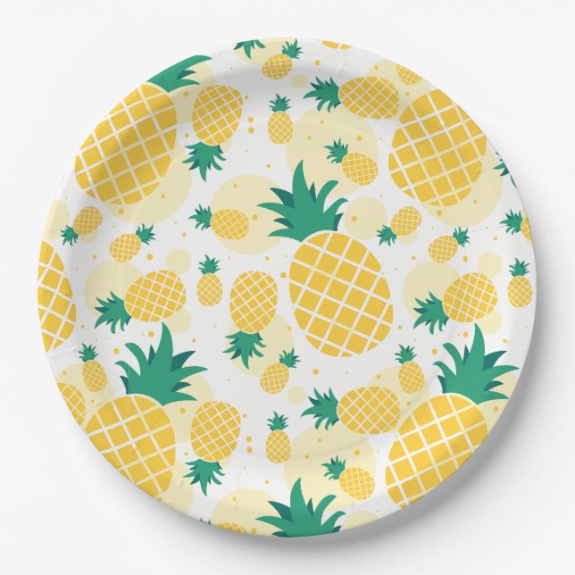 Pineapple Paper Plates 9" (Front)