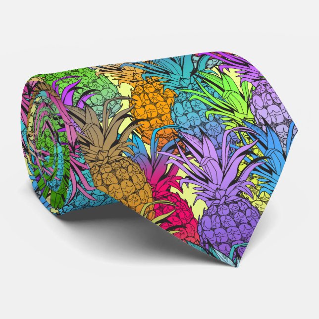 Pineapple Parade Tie (Rolled)