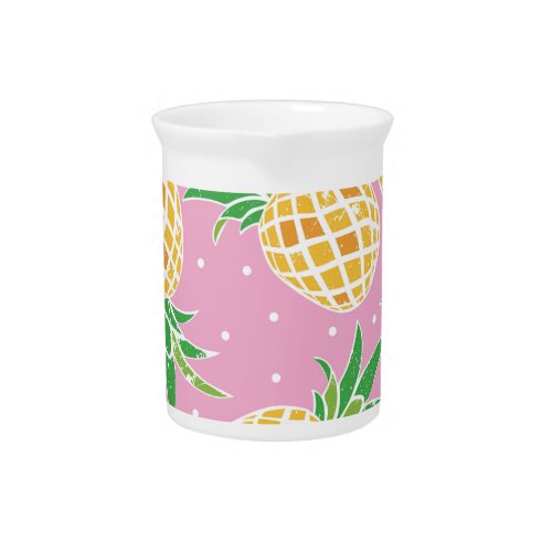 Pineapple Paradise Tropical Pattern Beverage Pitcher