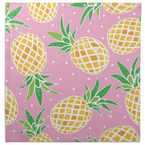 Pineapple Paradise Tropical Pattern Cloth Napkin