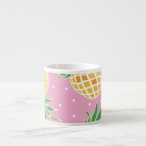 Pineapple Paradise Tropical Pattern Espresso Cup