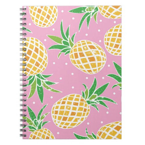 Pineapple Paradise Tropical Pattern Notebook