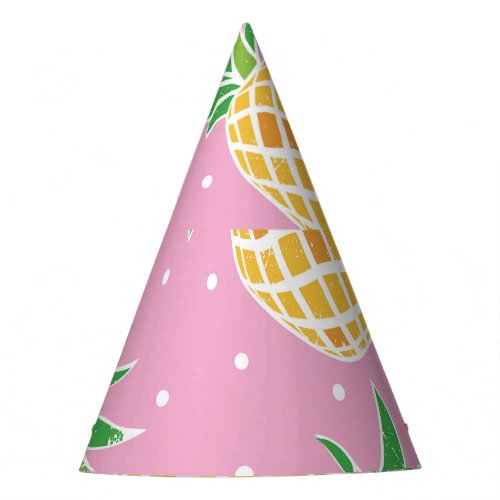 Pineapple Paradise Tropical Pattern Party Hat