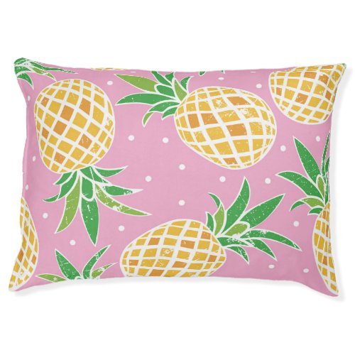 Pineapple Paradise Tropical Pattern Pet Bed