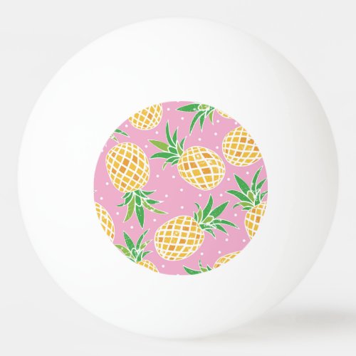 Pineapple Paradise Tropical Pattern Ping Pong Ball