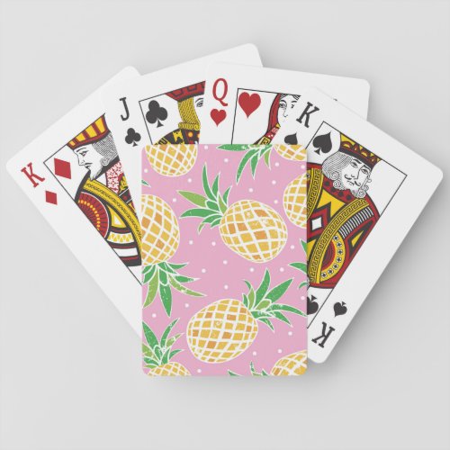 Pineapple Paradise Tropical Pattern Playing Cards