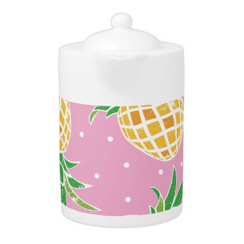 Pineapple Paradise Tropical Pattern Teapot