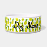 Pineapple Party Customized Pet Water or Food Bowl<br><div class="desc">It's a pineapple party on this fun food or water bowl for your pet! Add your dog's name or leave it off! Check my shop for more designs!</div>