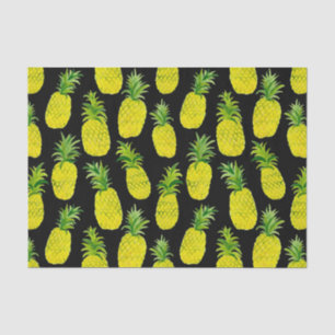 Pineapple Party Watercolor Black Gift Tissue Paper