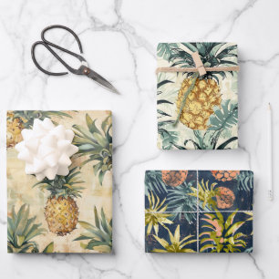 Pineapple Party Wrapping Paper Sheets
