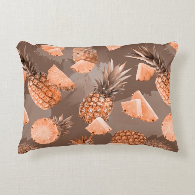 Pineapple Pattern 4 Accent Pillow (Front)