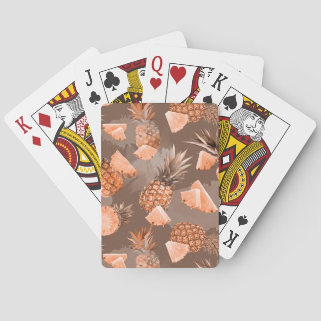Pineapple Pattern 4 Poker Cards (Back)