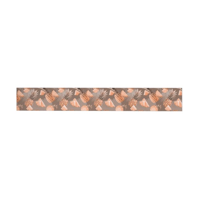 Pineapple Pattern 4 Wrap Around Address Label (Individual)