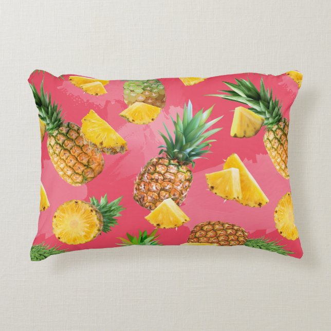 Pineapple Pattern 5 Accent Pillow (Front)