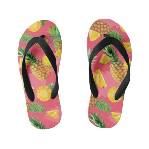 Pineapple Pattern 5 Kid's Flip Flops