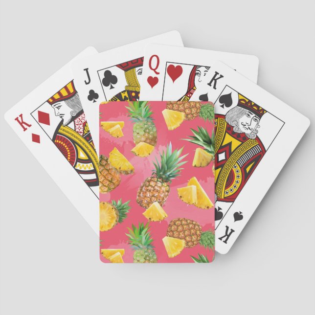 Pineapple Pattern 5 Poker Cards (Back)