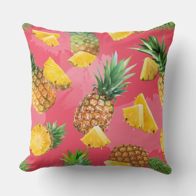 Pineapple Pattern 5 Throw Pillow (Front)
