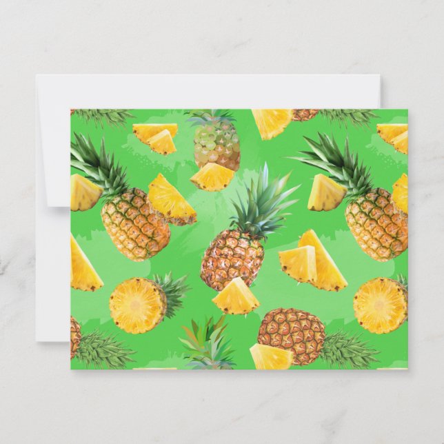 Pineapple Pattern 6 Note Card (Front)