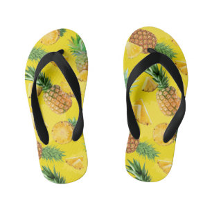 Pineapple Pattern 7 Kid's Flip Flops