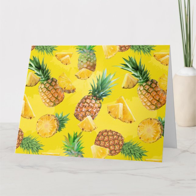 Pineapple Pattern 7 Thank You Card (Front)