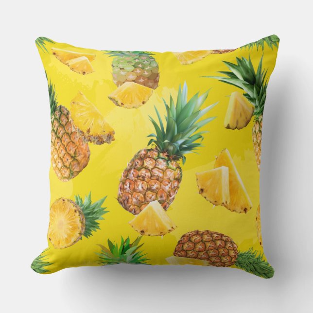 Pineapple Pattern 7 Throw Pillow (Front)