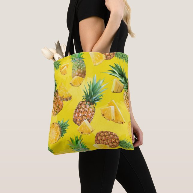 Pineapple Pattern 7 Tote Bag (Close Up)