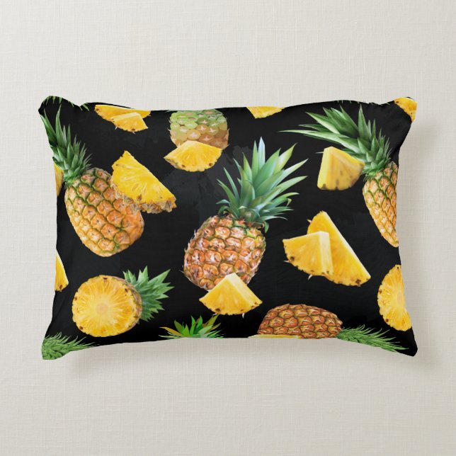 Pineapple Pattern 8 Accent Pillow (Front)