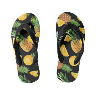 Pineapple Pattern 8 Kid's Flip Flops