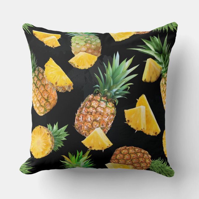 Pineapple Pattern 8 Throw Pillow (Front)