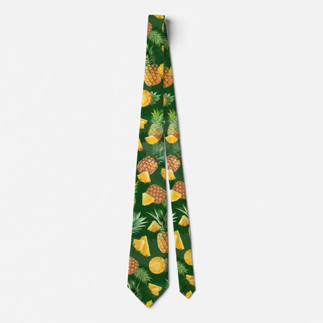Pineapple Pattern 9 Neck Tie (Front)