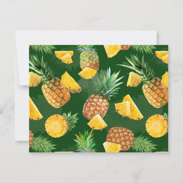 Pineapple Pattern 9 Note Card (Front)